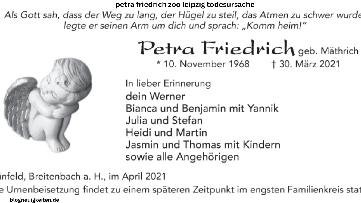 petra friedrich zoo leipzig todesursache