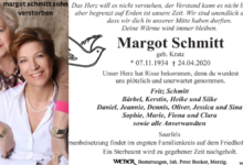 margot schmitt sohn verstorben